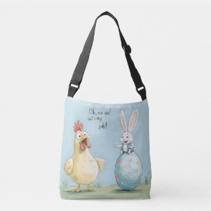 Cartoon Bunny Chick Egg Osterspass Tragetaschen Mit Langen Trägern