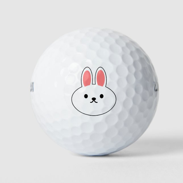 Cartoon Bunny Rabbit Golfball (Vorderseite)