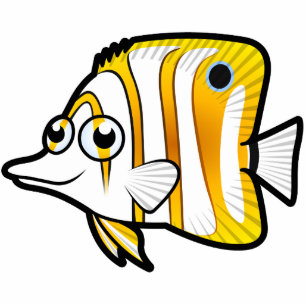 Cartoon Butterflyfish Fotoskulptur Magnet