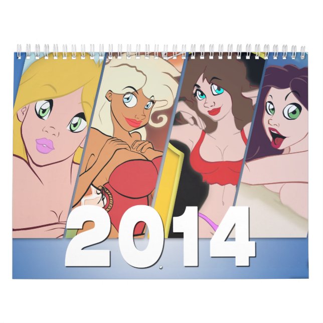 Cartoon Button-Oben Kalender 2014 (Titelbild)