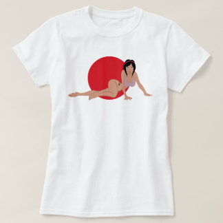 Cartoon Button-Oben T-Shrit T-Shirt