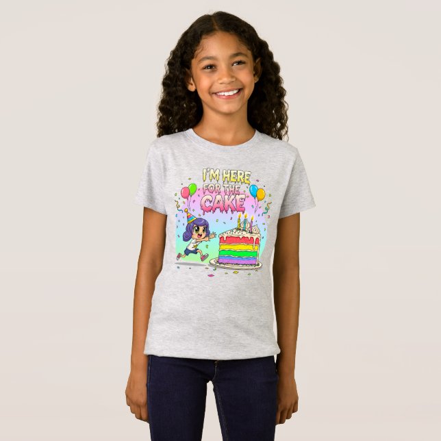 Cartoon Cake Lover-Niedliche Geburtstag-Geschenk T-Shirt (Vorne ganz)