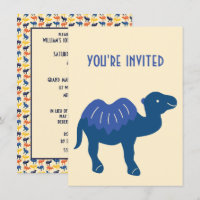 Cartoon Camel Blue Bactrian 2 Humps Custom