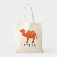 Cartoon Camel Orange Bactrian 2 Humps Personalisie