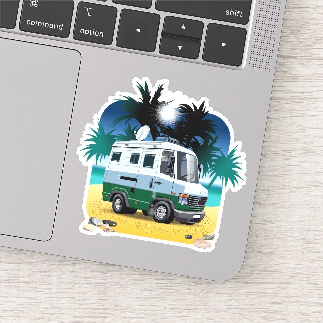 Cartoon Camper Aufkleber (Detail)