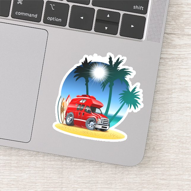 Cartoon Camper Aufkleber (Detail)