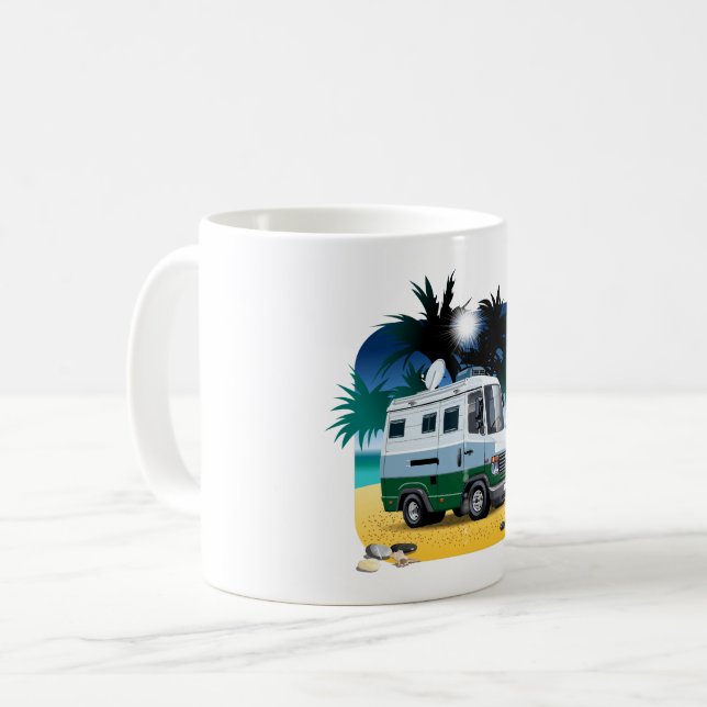 Cartoon Camper Kaffeetasse (Vorderseite Links)
