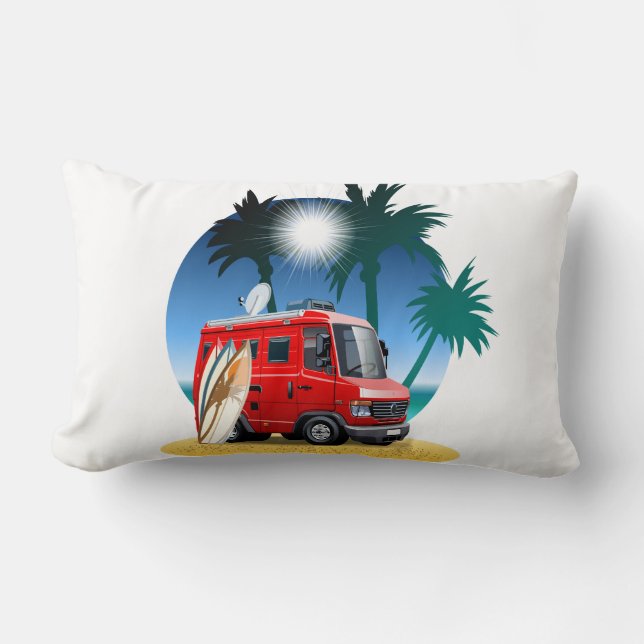 Cartoon Camper Lendenkissen (Vorderseite)