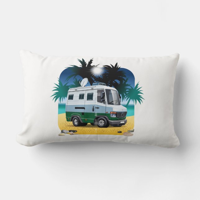 Cartoon Camper Lendenkissen (Vorderseite)