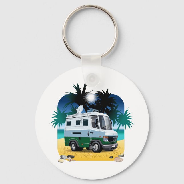 Cartoon Camper Schlüsselanhänger (Vorderseite)