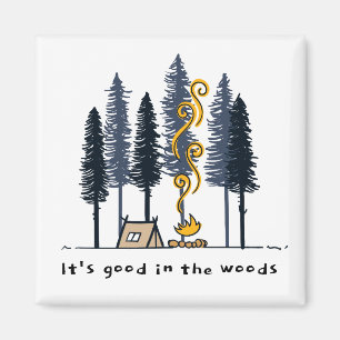 Cartoon Camping Magnet