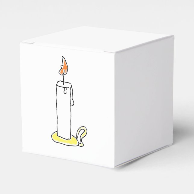 Cartoon Candle Holiday Candlestick Design Geschenkschachtel (Vorderseite)