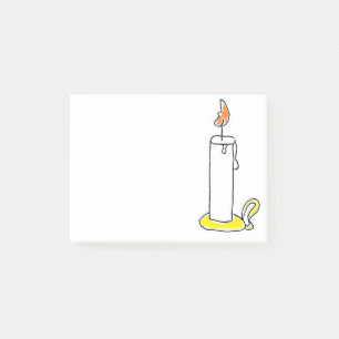 Cartoon Candle Holiday Candlestick Design Post-it Klebezettel