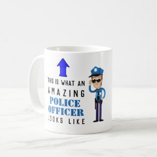 Cartoon CARICATURE Custom MALE POLICE Officer Kaffeetasse