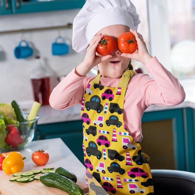 Cartoon Cars gelb Schürze (Von Creator hochgeladen)