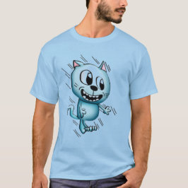 Cartoon Cat Blue T-Shirt