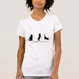 "Cartoon Cat Graphic T - Shirt - Spielerisches und