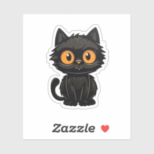 Cartoon Cat Illustration Aufkleber