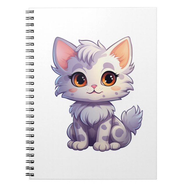 Cartoon Cat Illustration Notizblock (Vorderseite)