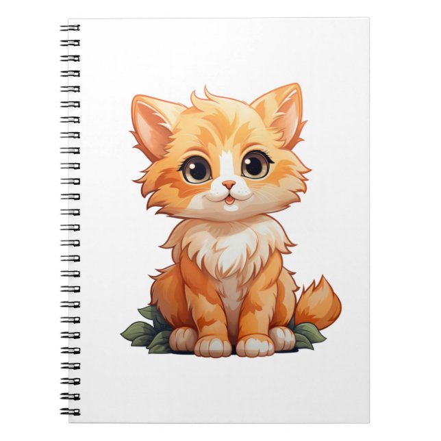 Cartoon Cat Illustration Notizblock (Vorderseite)