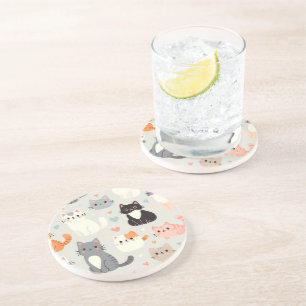 Cartoon Cat Lover Untersetzer - Fun Table Decor