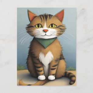 Cartoon Cat Postkarte