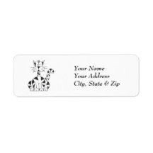 Cartoon Cat Return Address Labels