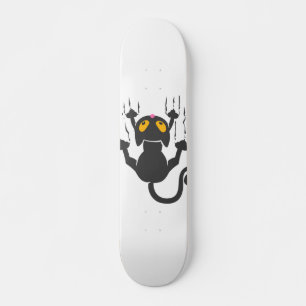 Cartoon Cat Scratching Wall - Rückfärbung Skateboard