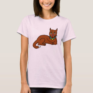 Cartoon Cat Sitting T-Shirt