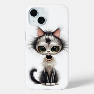 Cartoon Cat with Pearl Necklace Case-Mate iPhone Hülle