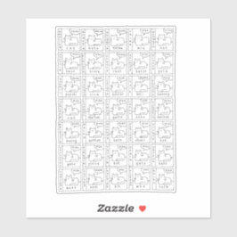 Cartoon Cats Different Meow Languages Aufkleber