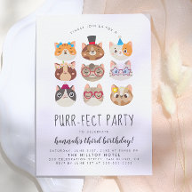 Cartoon Cats Kids's Purr-fect Geburtstagspartei