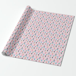 Cartoon Cats Weihnachten Nahtloses Muster Geschenkpapier