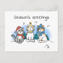 Cartoon Cats Weihnachts-Frohe Festtage Feiertagspostkarte