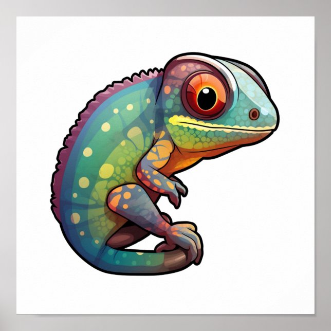 Cartoon Chameleon Poster (Vorne)