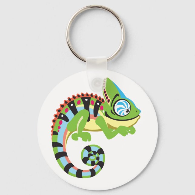 Cartoon Chameleon Schlüsselanhänger (Vorderseite)