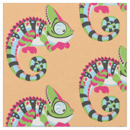 Cartoon Chameleon Stoff