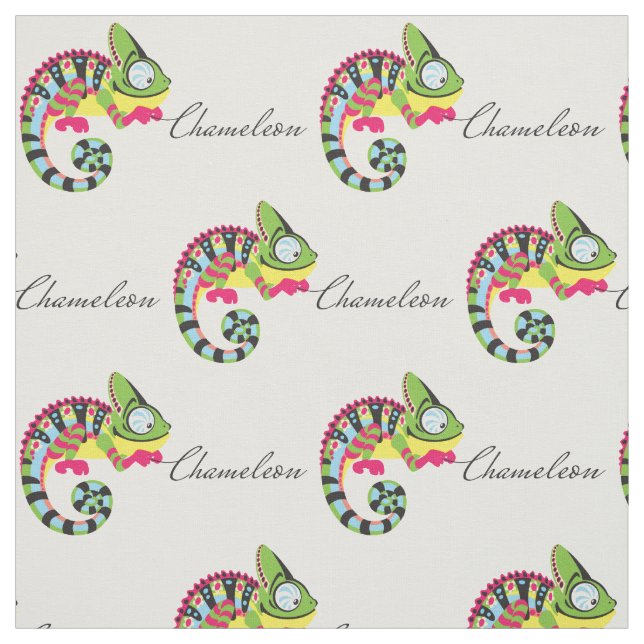 Cartoon Chameleon Stoff (Muster)