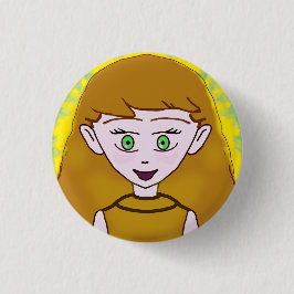 Cartoon Character Popcorn Anime Merry Button