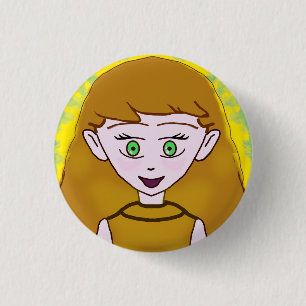 Cartoon Character Popcorn Anime Merry Button