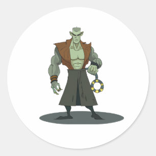 Cartoon Character - Villain Runder Aufkleber