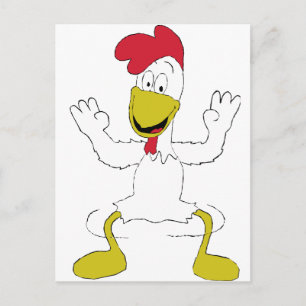 Cartoon Chicken Dance Postkarte