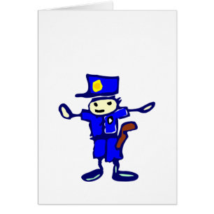Cartoon Childrens Art Police Officer