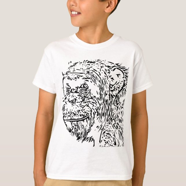Cartoon Chimpanzee T-Shirt (Vorderseite)