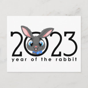 Cartoon Chinesisches Jahr der Kaninchenpostkarte Postkarte