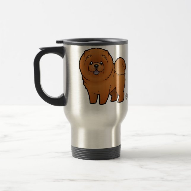 Cartoon-Chow-Chow Chow-Chow Reisebecher (Links)