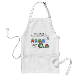 Cartoon Christmas Kiwi Funny Koch Schürze