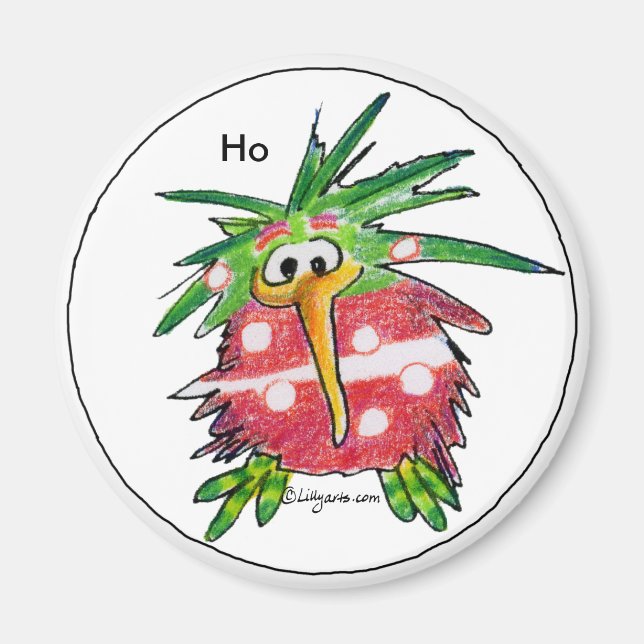 Cartoon Christmas Kiwi Magnet (Vorne)
