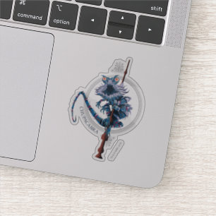 Cartoon Chupacabra & Elder Wand Aufkleber