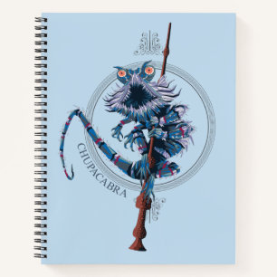Cartoon Chupacabra & Elder Wand Notizbuch